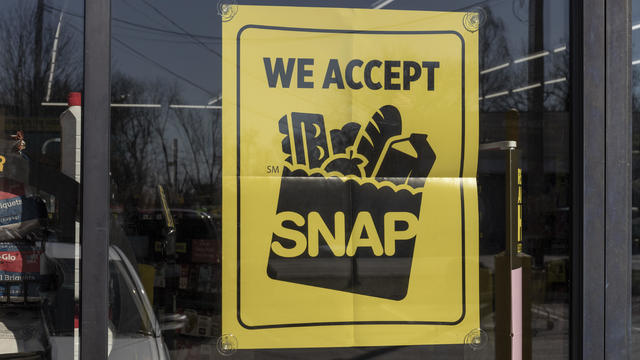 SNAP and EBT Accepted here sign. SNAP and Food Stamps provide nutrition benefits to supplement the budgets of disadvantaged families. 