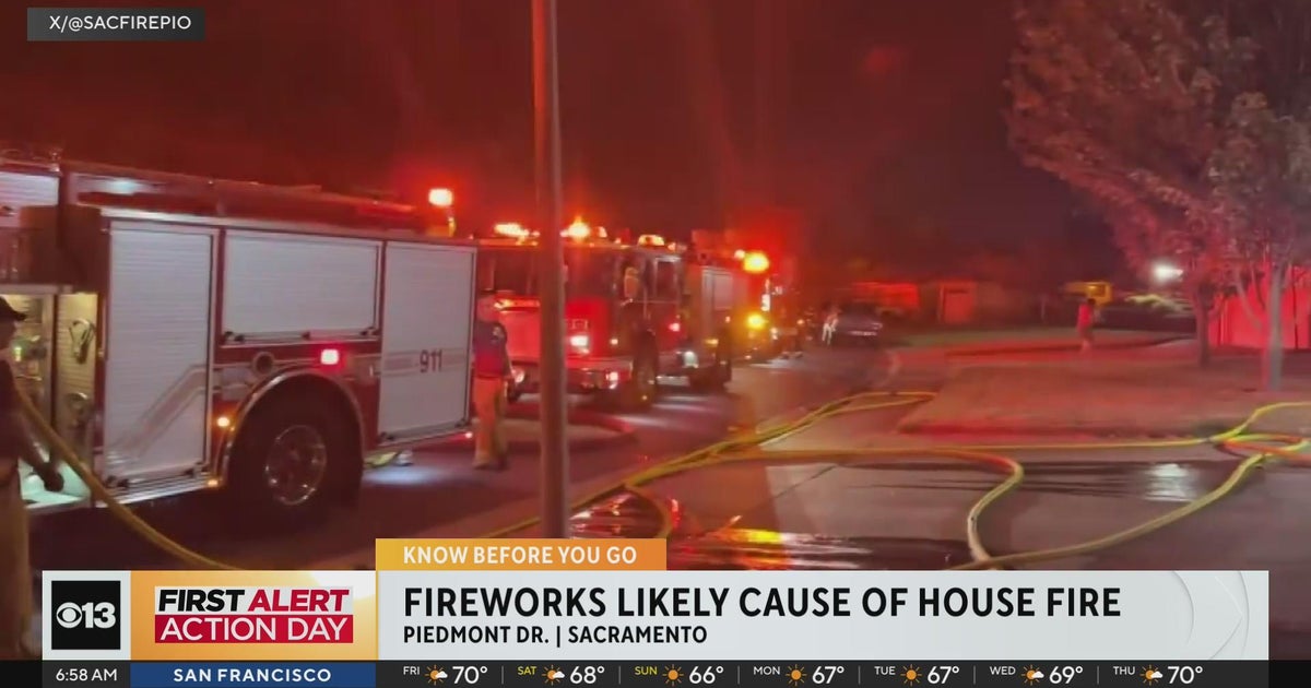 Fireworks likely cause of Sacramento house fire