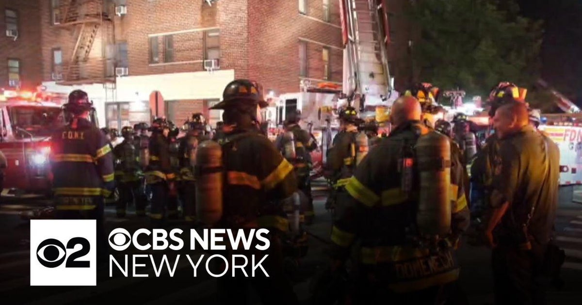 2 firefighters treated after 3-alarm fire in the Bronx - CBS New York