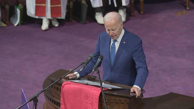 President Biden speaks during a church service in northwest Philadelphia on Sunday, July 7, 2024