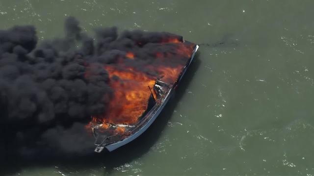 San Francisco Bay boat fire 