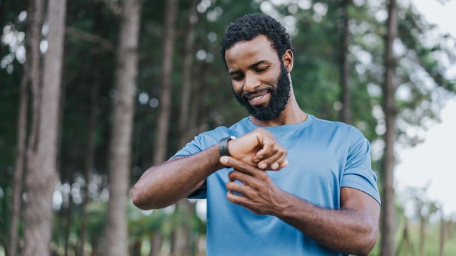 Woman wearing Apple Watch