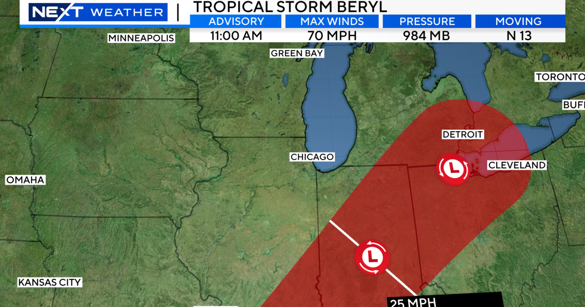 The effects of beryl can be seen in southeast Michigan this week