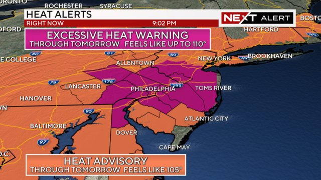 Heat advisory in effect through Wednesday 