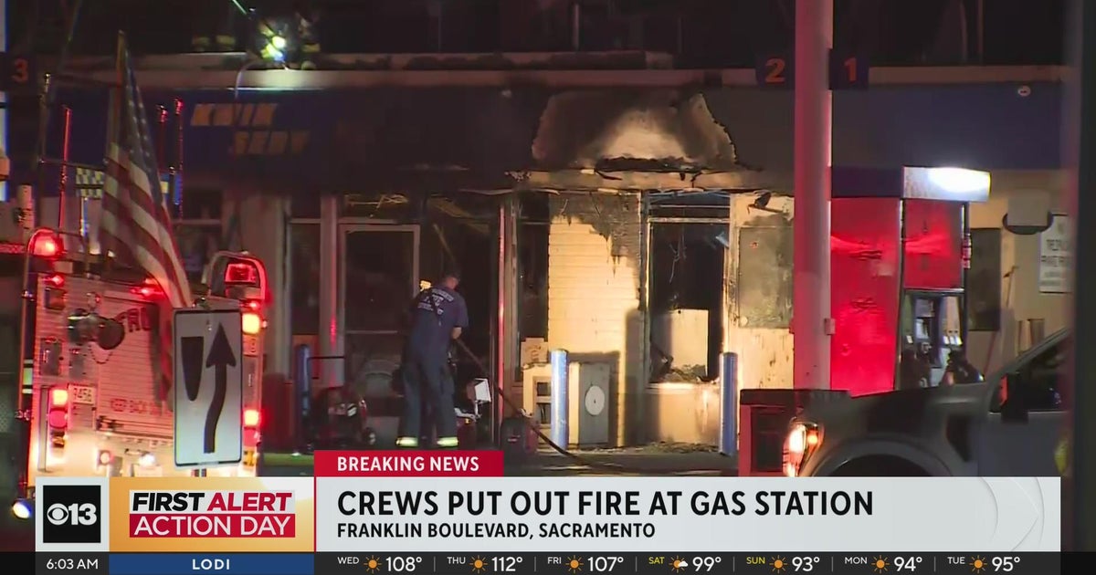 Crews put out fire at Sacramento gas station