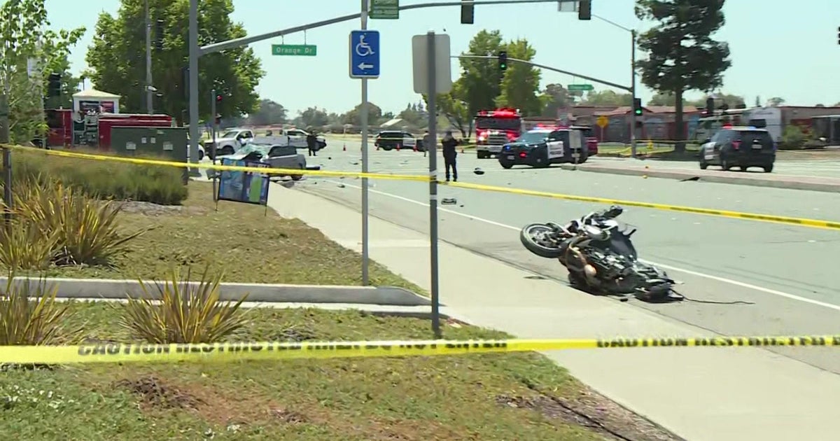 Police motorcycle apparently involved in major crash in Vacaville