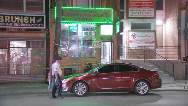Police investigating shooting inside convivence story on Frankford Avenue 