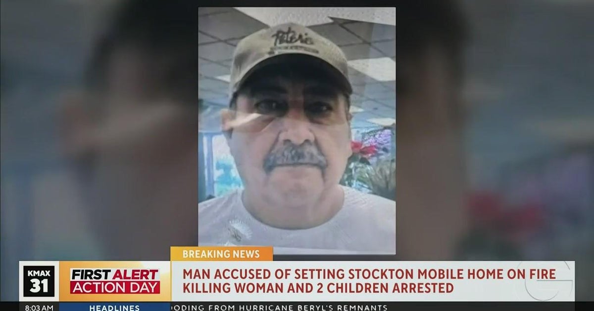 Man accused of setting Stockton mobile home on fire, killing 3, arrested