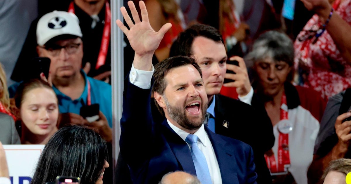 JD Vance appears at RNC after being named Trump's VP pick - CBS News