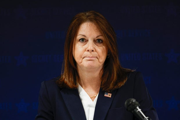 Secret Service Director Kimberly Cheatle speaks during a press conference at the Secret Service's Chicago Field Office on June 4, 2024.