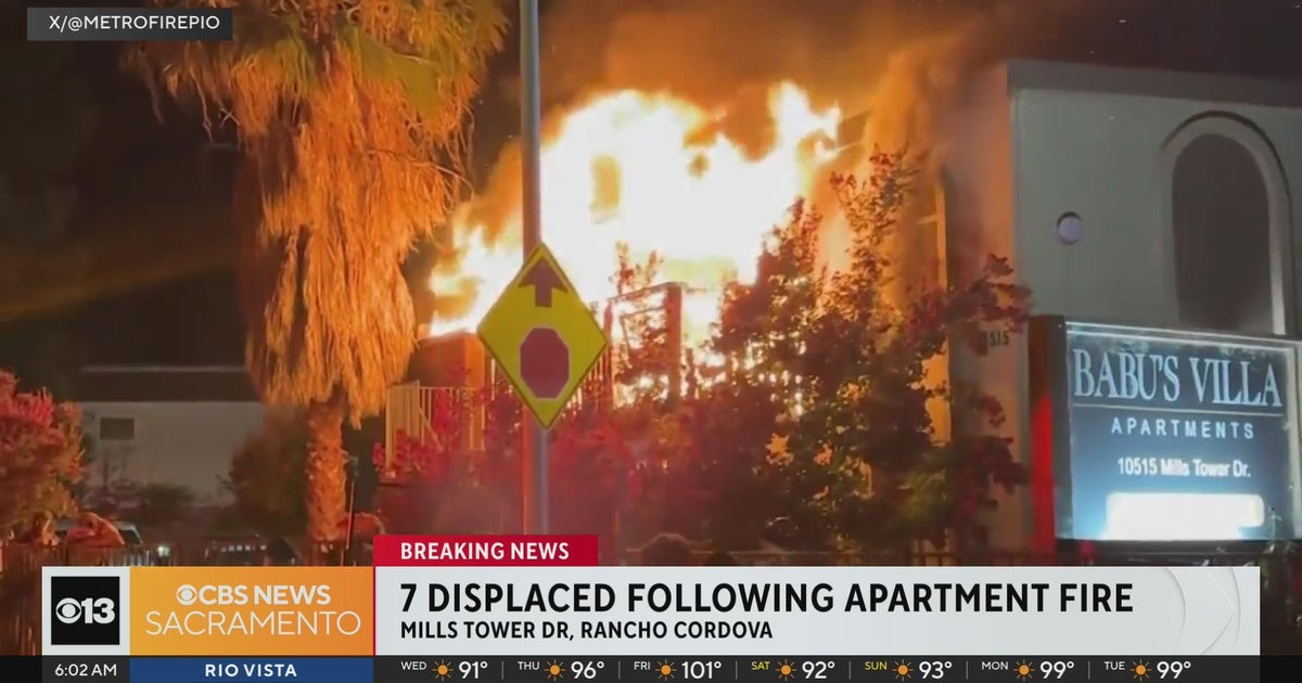7 people displaced following Rancho Cordova apartment fire