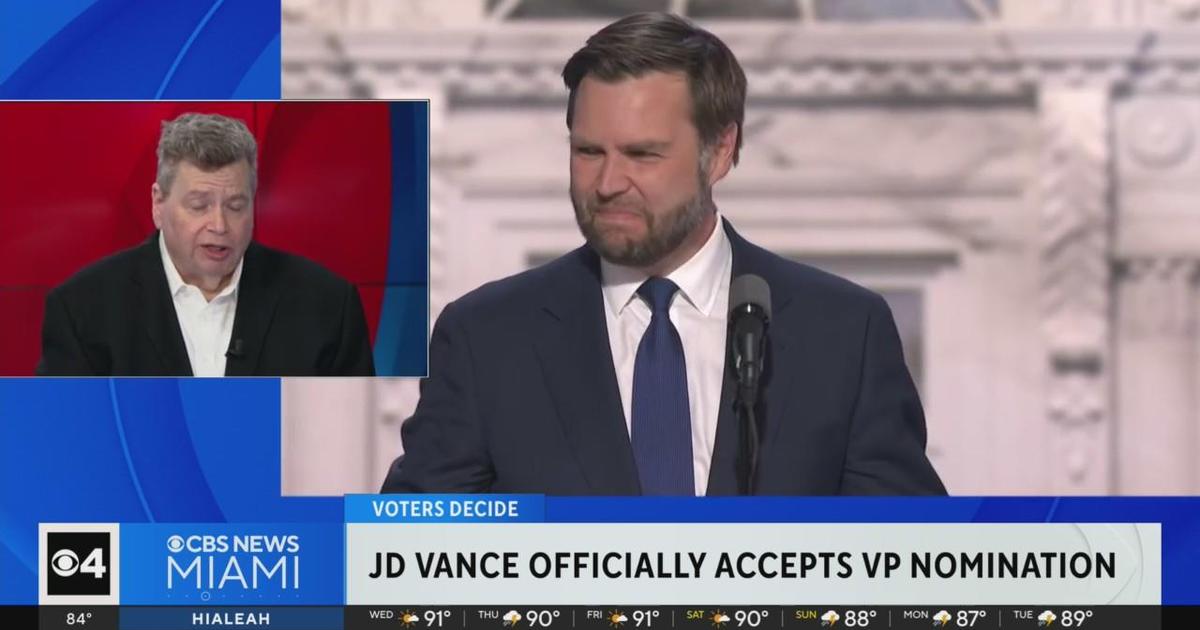 JD Vance officially accepts VP nomination - CBS Miami