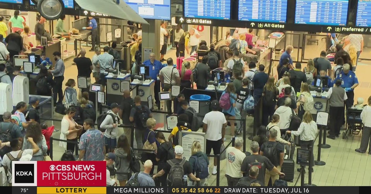 Passengers left frustrated at Pittsburgh International Airport as Microsoft outage grounds flights - CBS Pittsburgh