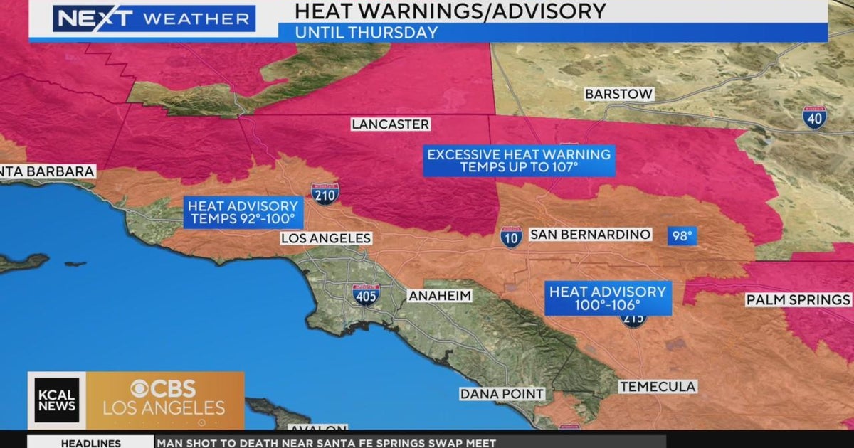 Heat warnings in effect for inland communities - CBS Los Angeles