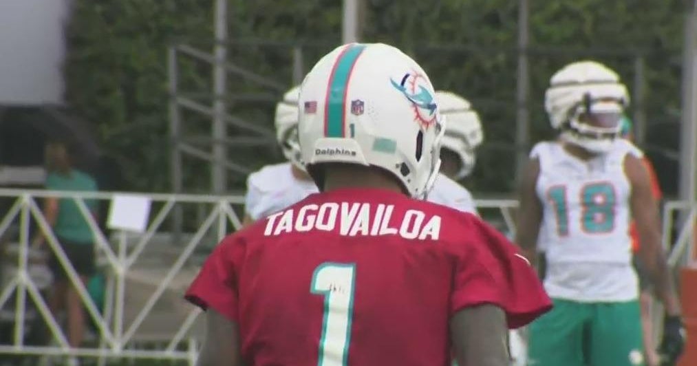 Miami Dolphins quarterback Tua Tagovailoa reported to training camp