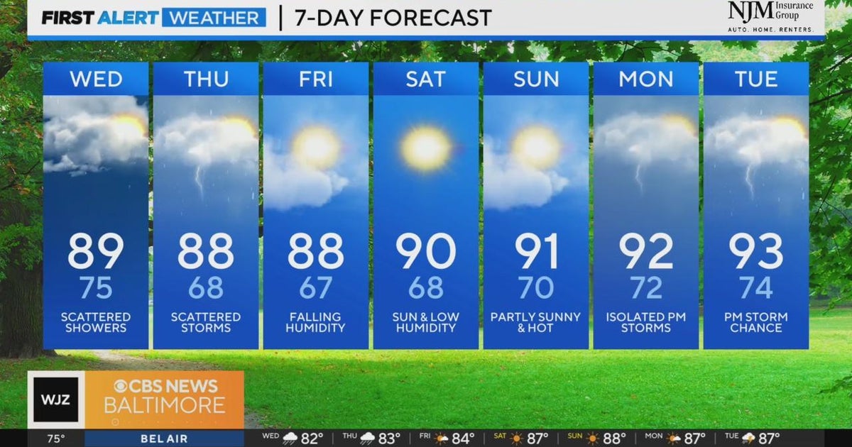 Scattered showers dissipate by mid-morning with a few isolated storms ...