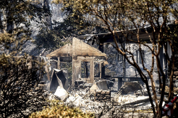 Home Burned in California Wildfire 