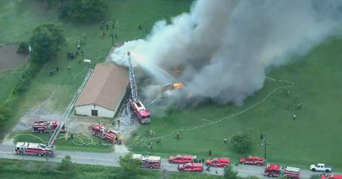 Dallas Baptist church on fire