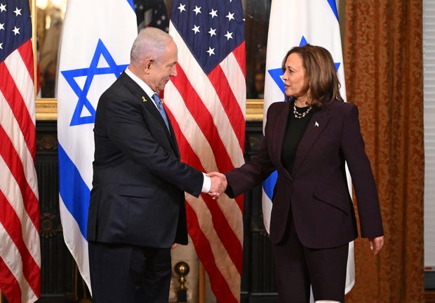 TOPSHOT-US-ISRAEL-DIPLOMACY-POLITICS-HARRIS-NETANYAHU