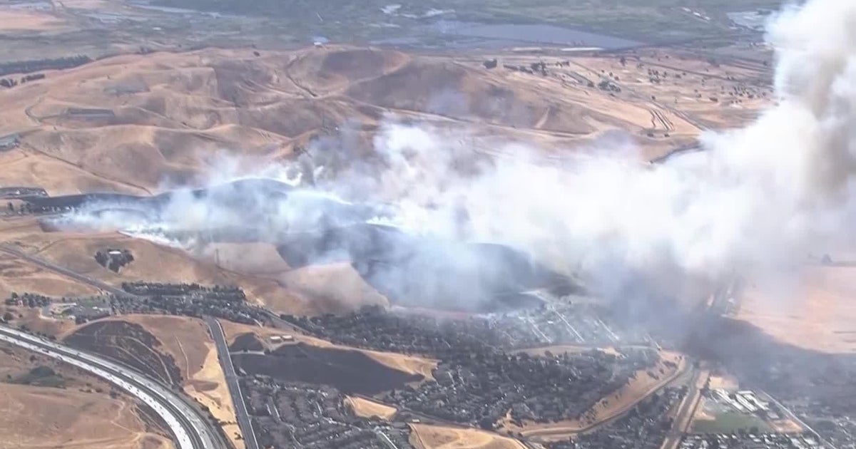 Raw Video: Chopper over Point Fire near Bay Point - CBS San Francisco