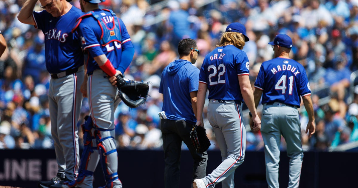 Jon Gray leaves without pitch
