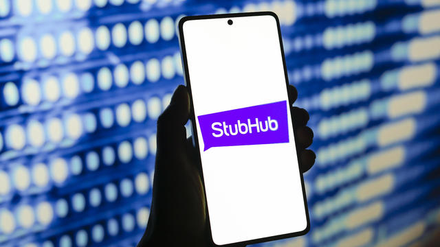 In this photo illustration, the StubHub logo is displayed on 