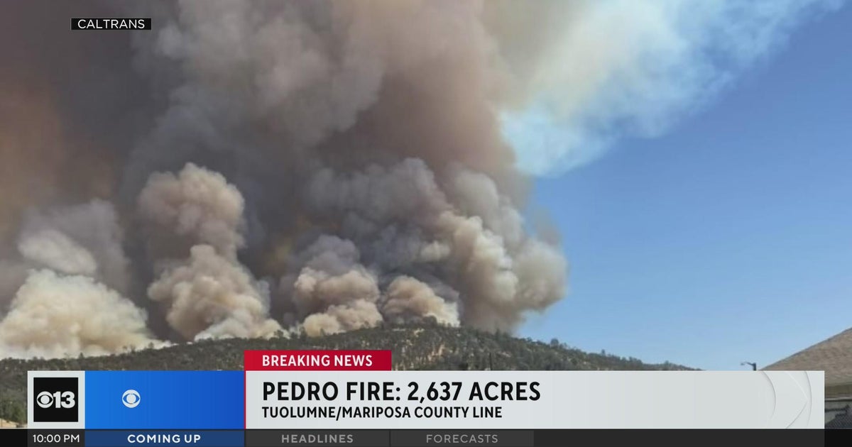 Pedro Fire now burning more than 2,600 acres near Mariposa-Tuolumne county line