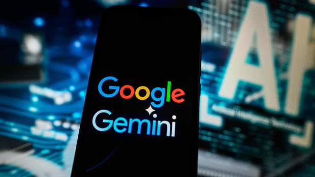 In this photo illustration a Google Gemini logo is displayed 