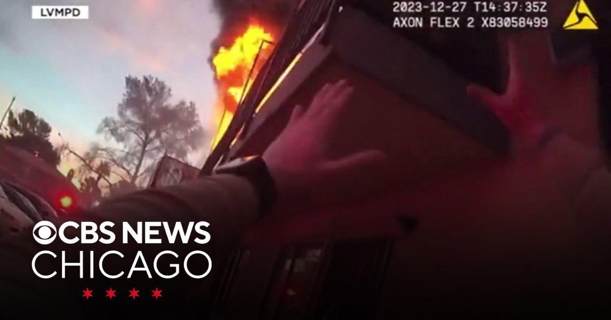 Woman on balcony rescued from Las Vegas apartment fire CBS Chicago