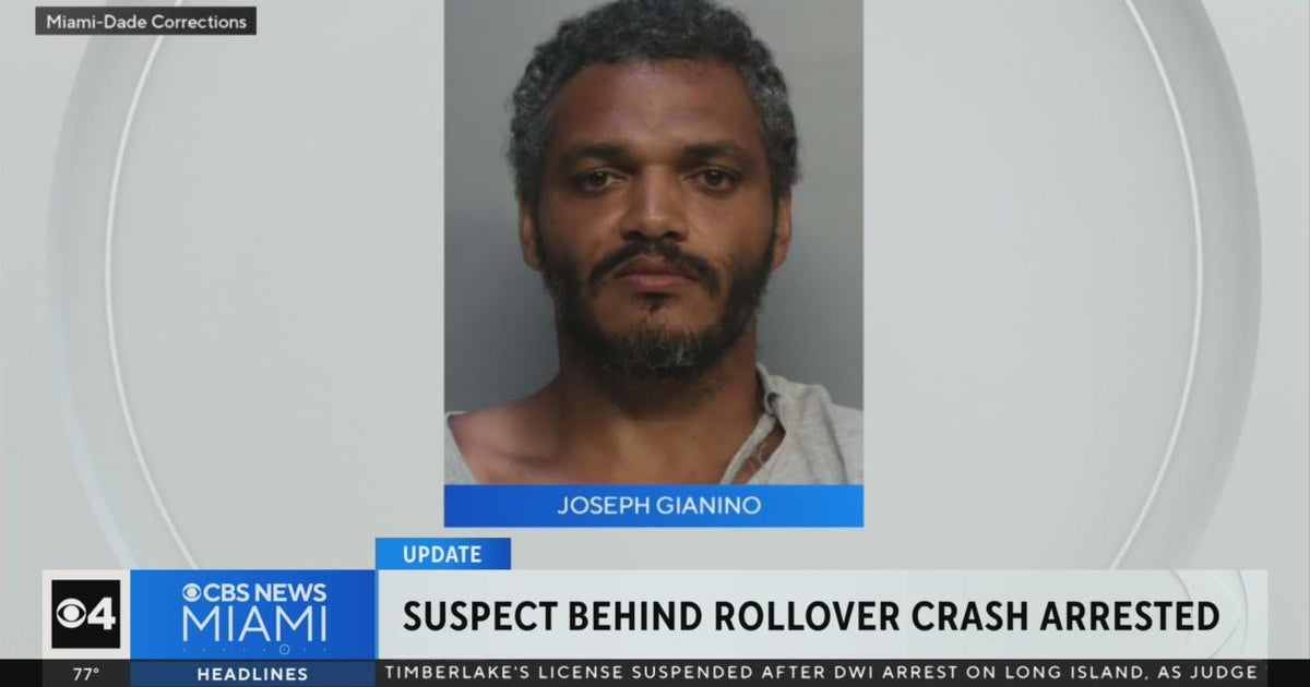 Man behind Miami Gardens rollover arrested and held on bond - CBS Miami