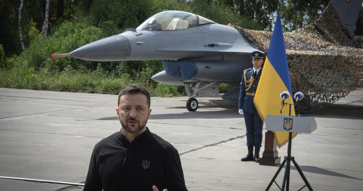 F-16 fighter jets arrive in Ukraine that Zelenskyy says will boost fight against Russia