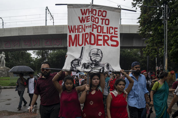 Dhaka protest against violence 