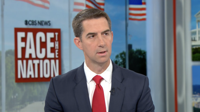 Sen. Tom Cotton on "Face the Nation," Aug. 4, 2024. 