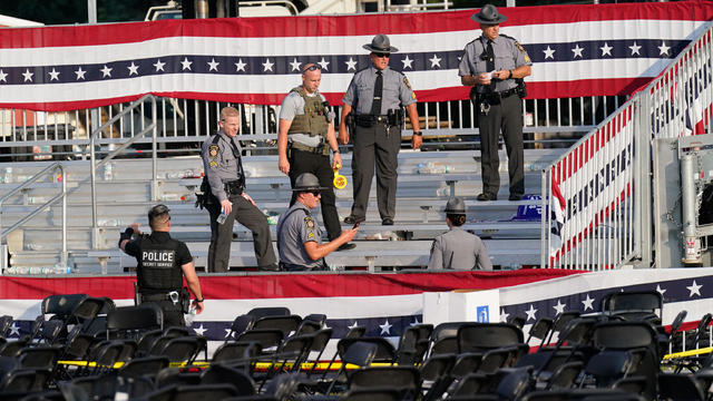 BUTLER, PENNSYLVANIA - July 13: Members of law enforcement 