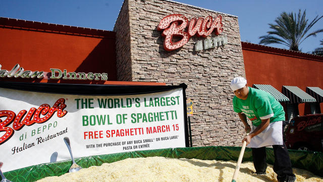 World's Largest Bowl Of Spaghetti At Buca di Beppo 