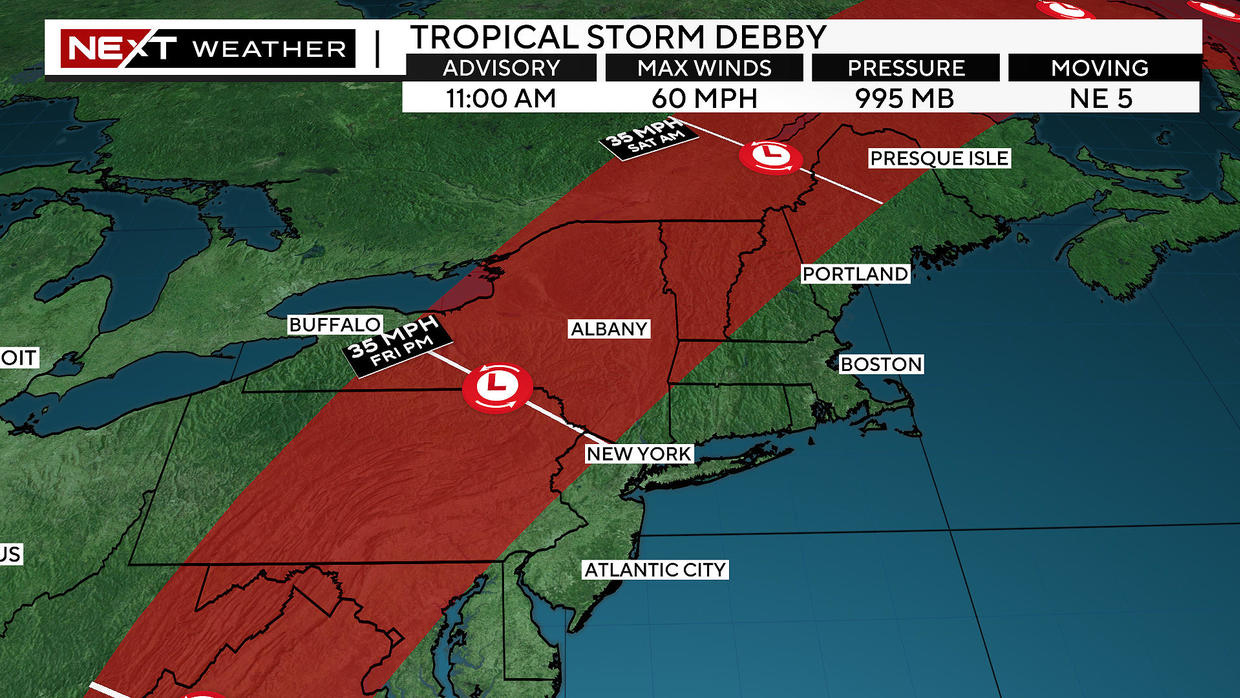 Tropical Storm Debby's path shifts, less rain coming to Massachusetts