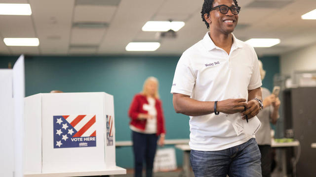 Congressional Candidate Wesley Bell Votes In Missouri's Primary Election 