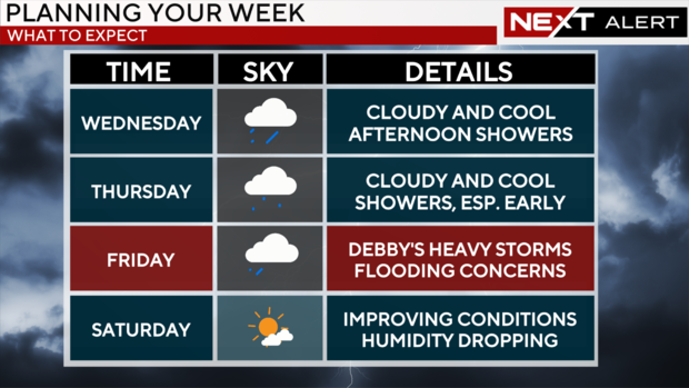 Weekly weather planner 