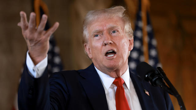 Republican Presidential Nominee Donald Trump Speaks To The Press In Palm Beach, Florida 