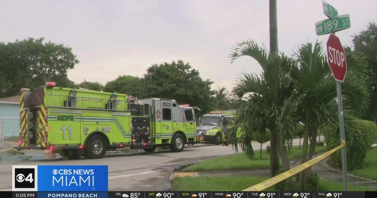 No one injured in large structure fire in Miami Gardens - CBS Miami