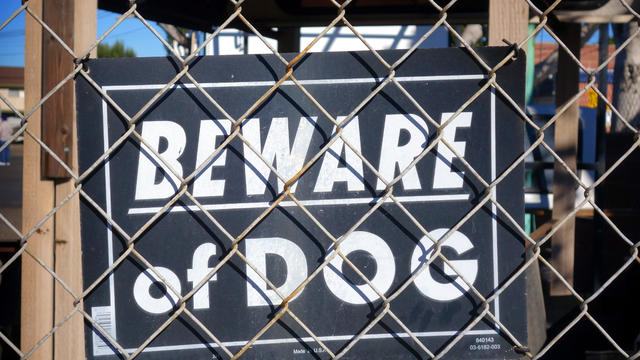 beware of dog sign 