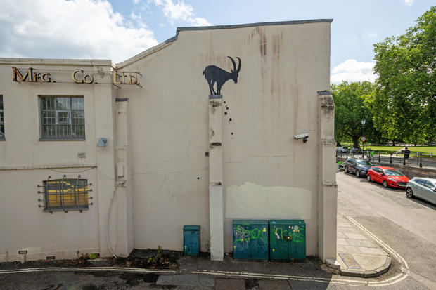 New Banksy art mural at Kew Bridge in London 