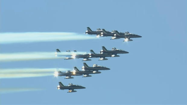 Italian Air Force flying over Philadelphia 