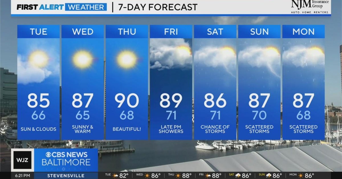 Enjoy this nice stretch of Maryland weather - CBS Baltimore