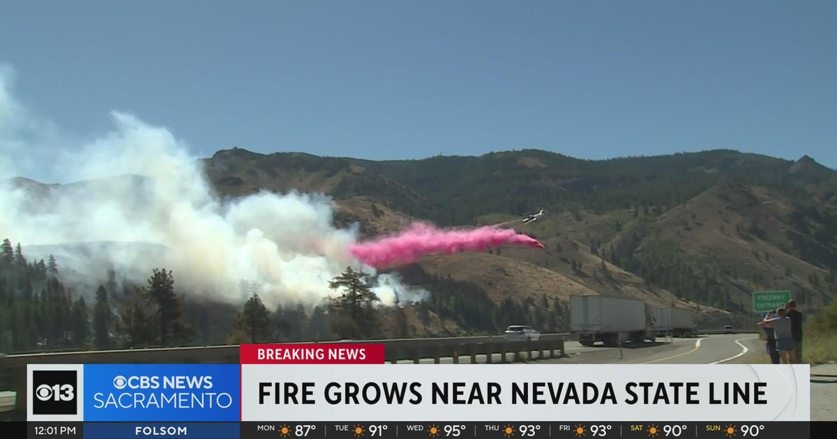 Fire grows near California-Nevada state lines