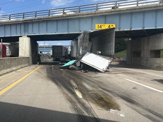 I-94 in Dearborn closes after four semi-truck crash and fire 