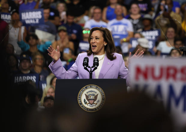 Kamala Harris And Tim Walz Hold Presidential Campaign Rally In Las Vegas 