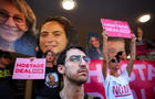 Protest in Tel Aviv ahead of Israel-Gaza ceasefire talks 