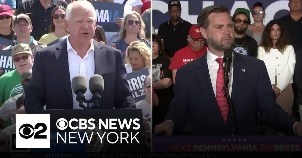Tim Walz, JD Vance agree to vice-presidential debate on CBS - CBS New York