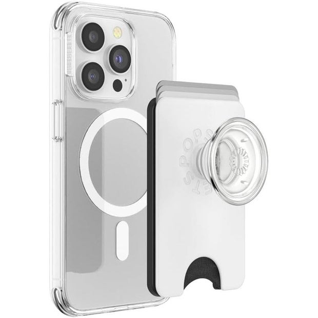 PopSockets phone wallet with expanding grip and adapter ring